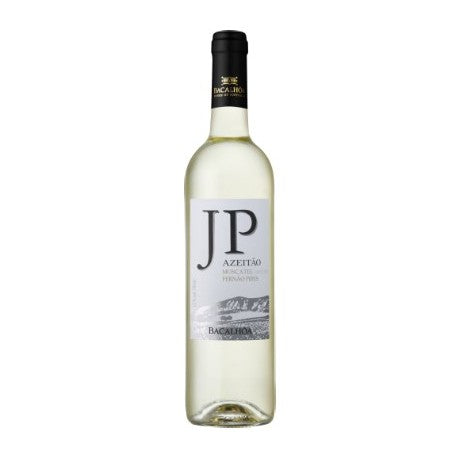 Garrafas de vinho branco JP 75cl com rótulo branco, fornecedor de vinhos Lisboa Portugal, distribuidor horeca.