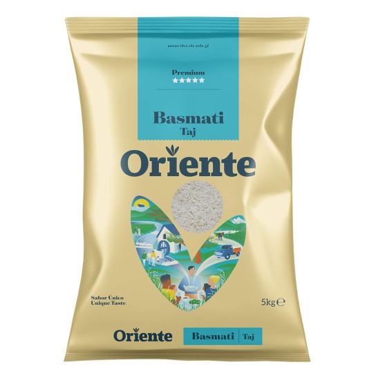 ORIENTE - TAJ - BASMATI  RICE -  5KG X 4 UND.