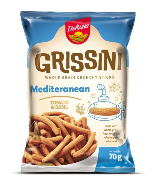 Grissini Crunchy Sticks Tomato and Basil 70 G