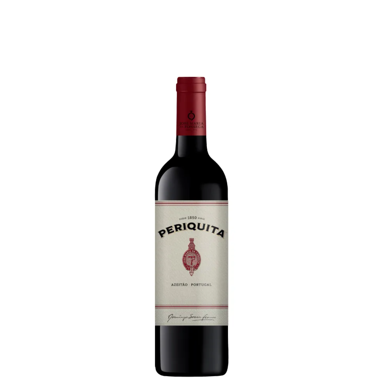 Garrafa de vinho Periquita tinto 37.5cl com rótulo clássico, fornecedor de vinhos Lisboa Portugal, distribuidor horeca.